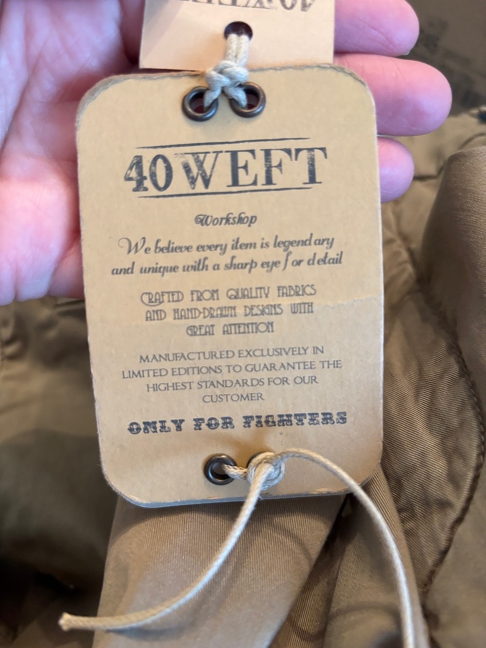 40weft "Billy" Men's Pants in Tan Italian brand size 50 x 28 equal to US 34 x 28 - Picture 13 of 16